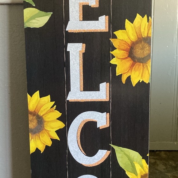 NWT- 48” Vertical Wooden Sunflower 🌻 Glittered WELCOME Fall Decor Sign - Picture 7 of 17